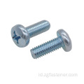 Blue White Zinc Jamroom Tapping Screws dengan Cross Recesed Carbon Steel